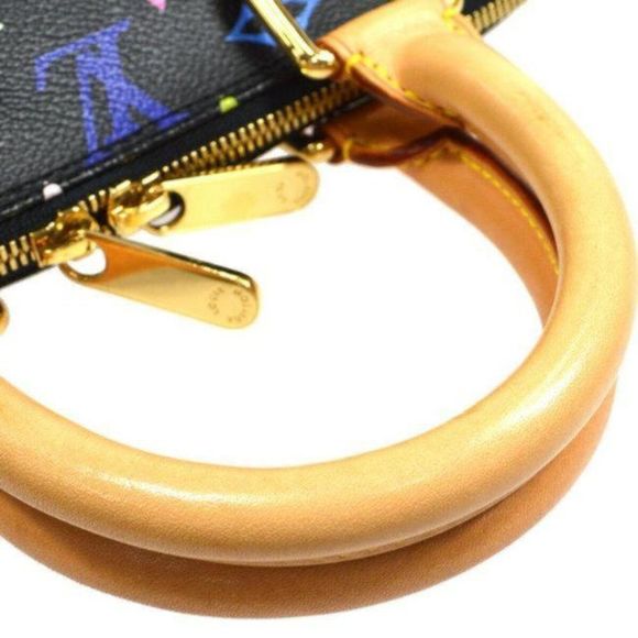 Louis Vuitton Alma Black Monogram Multicolore Canvas Tote - Picture 4 of 8